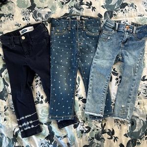 Toddler jeans bundle of 3 - Sz 2T multiple brands